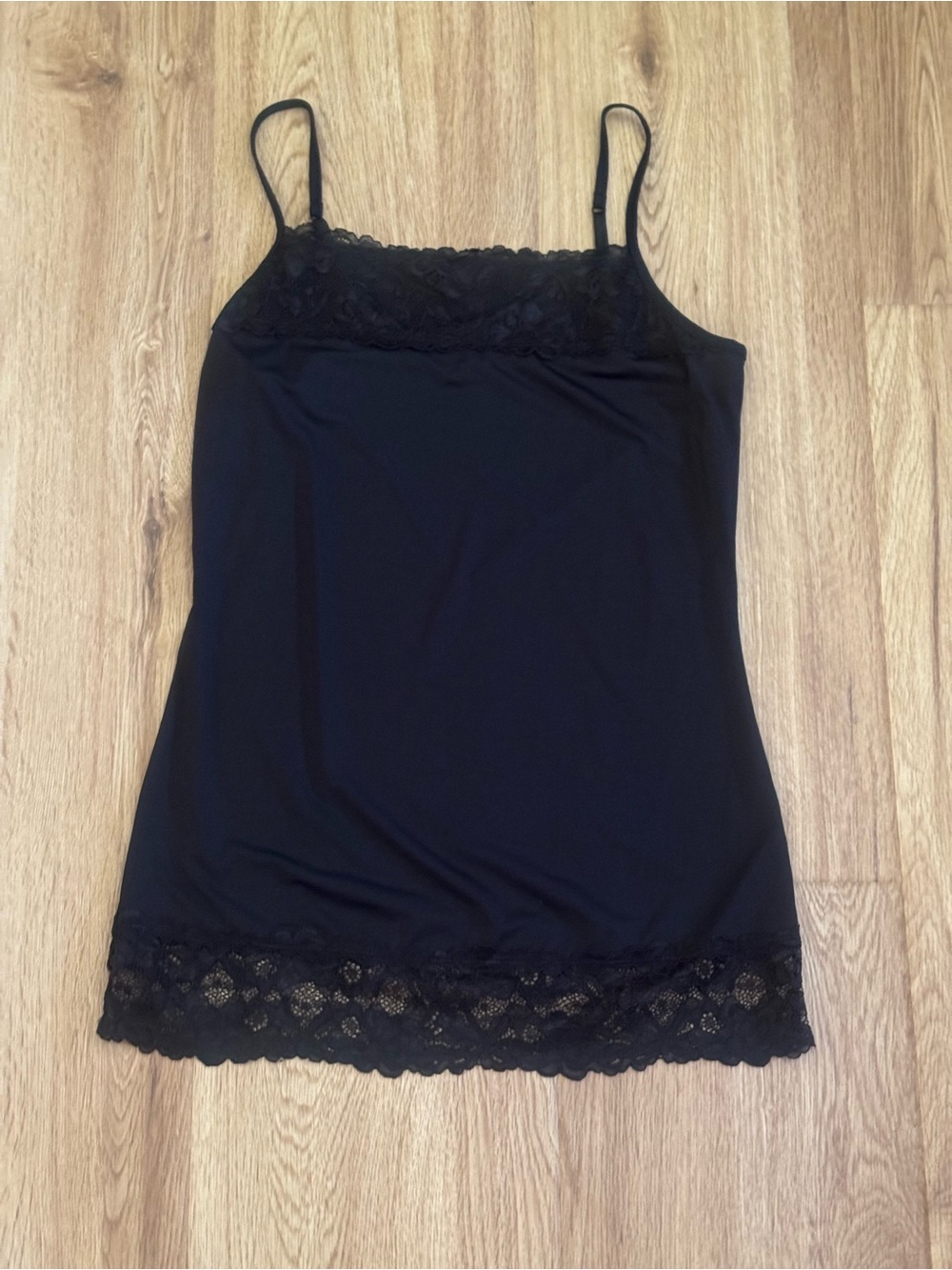 Y2k Vintage Style Maurices Black Sexy Lace Camisole Tank Top Medium